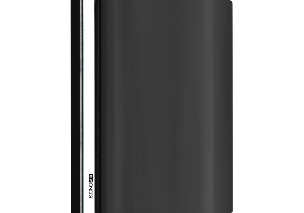 Папка-швидкозшивач ECONOMIX А4 без перф., глянець чорний (E31511s-01)